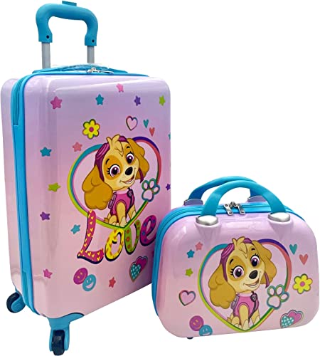 Fast Forward Kid’s Licensed Spinner Luggage and Beauty Case Set