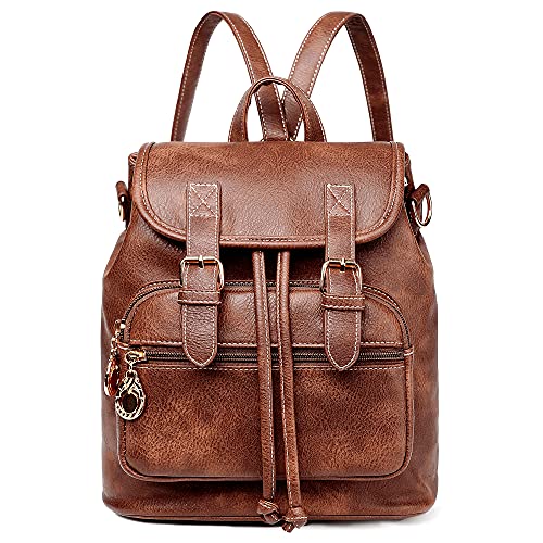 Retro Leather Mini Backpack Purse