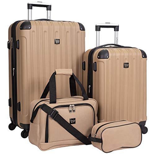 Travelers Club Hardside 4-Piece Luggage Travel Set
