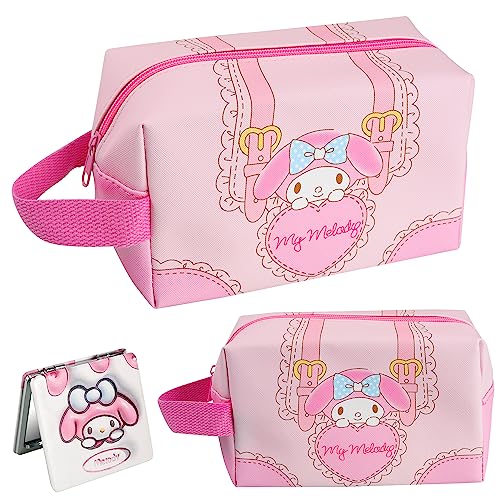 Gaffey Kawaii Makeup Bag with Mirror