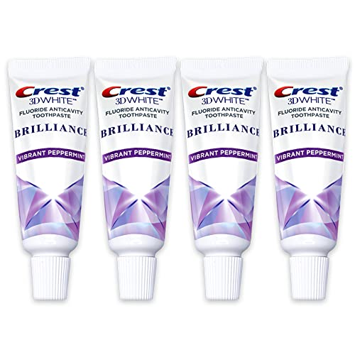 Crest 3D White Toothpaste - Travel Size 0.85 oz (Pack of 4)