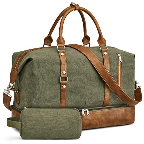 S-ZONE Canvas Duffle Weekend Bag