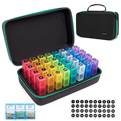 Yewltvep Monthly Pill Organizer