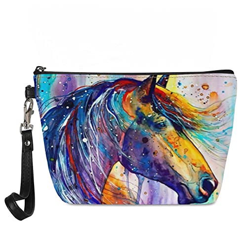 Watercolor Horse Cosmetic Bag