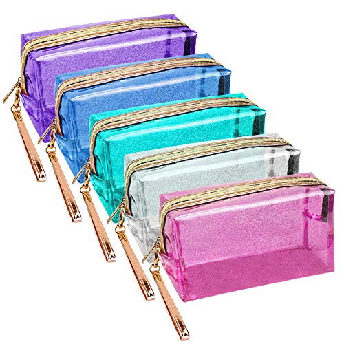 Meetory 5 Pack Waterproof Cosmetic Bag
