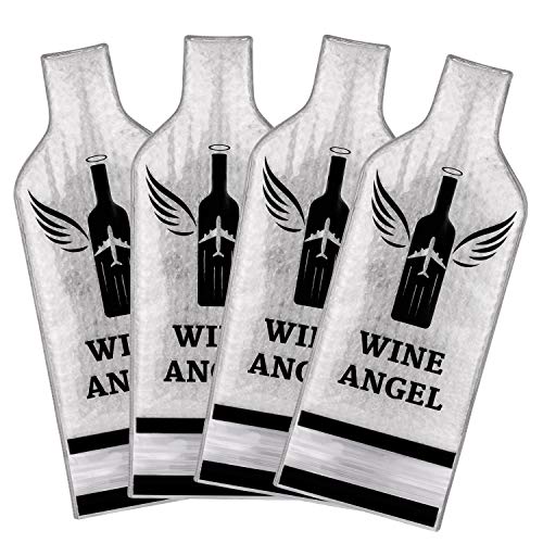4 Set Reusable Wine Bags for Travel with Triple Protection