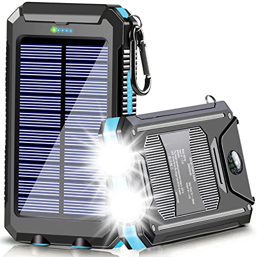 YOLOSKS Solar Power Bank - Portable Charger with Dual LED Flashlights
