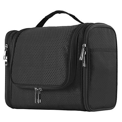 Portable Hanging Toiletry Bag with Large Capacity (Black)