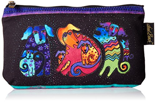 Laurel Burch Dog Cosmetic Bags - 3 Vibrant Zipped Pouches