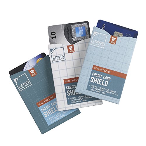 Lewis N Clark RFID Credit Card Holder Shield - 3 Pack