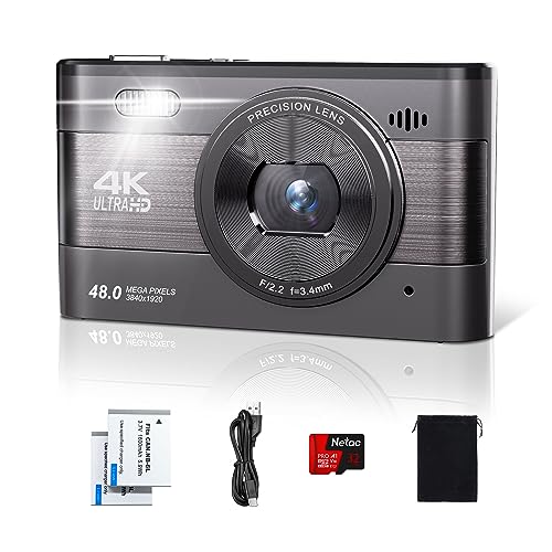 Portable 4K Digital Camera for Photography with 48MP Vlogging
