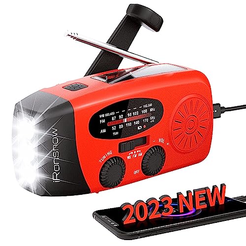 iRonsnow Emergency Hand Crank Weather Radio