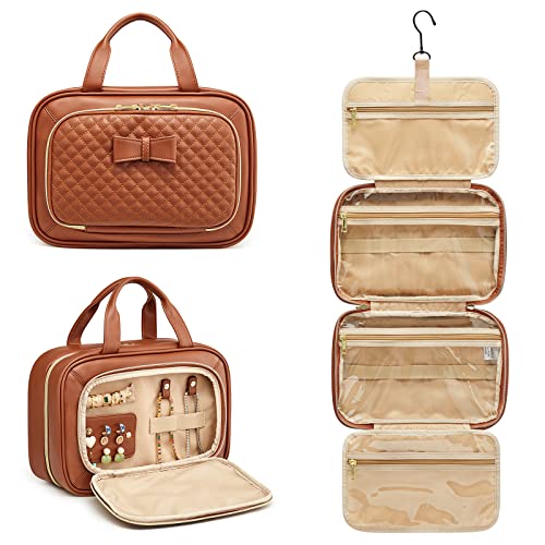 Stylish and Functional Leather Travel Toiletry Bag