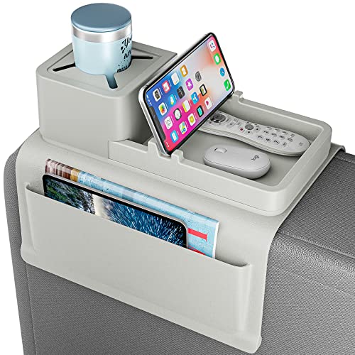 Convenient Couch Arm Table with Side Pockets