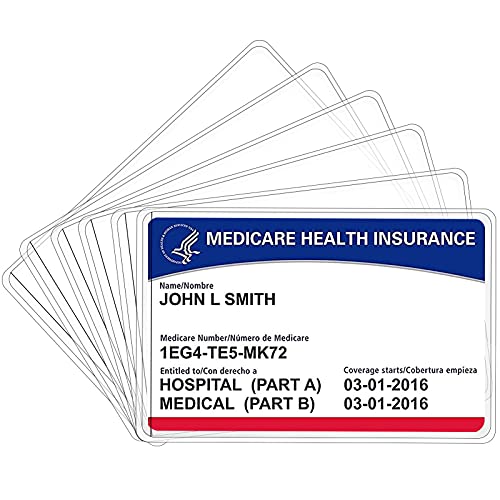 Smellalon 6 Pack Medicare Card Protector Sleeves