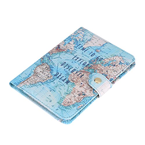 Fdit Premium PU Leather Travel Wallet Passport Cover Case