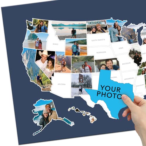 USA Photo Map - Sticker Collage for Travel Photos