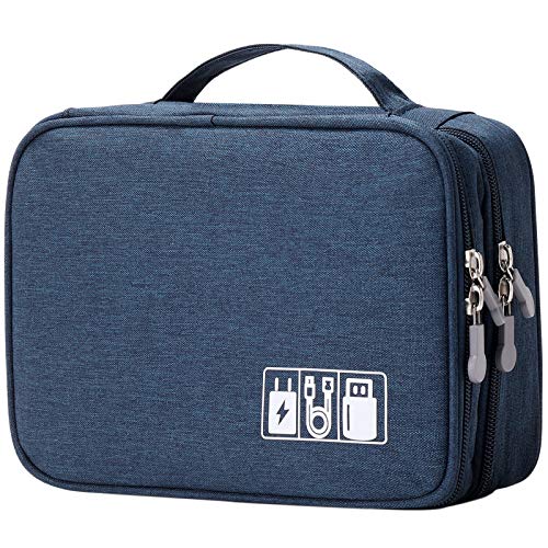 Portable Double Layer Cable Storage Bag