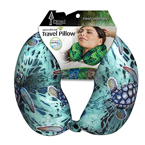 Cloudz Microbead Patterned Travel Neck Pillow - Turtle