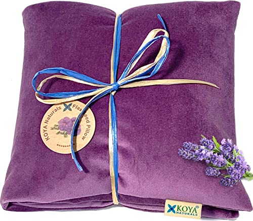 Soft Velvet Flax Seed Pillow with Lavender