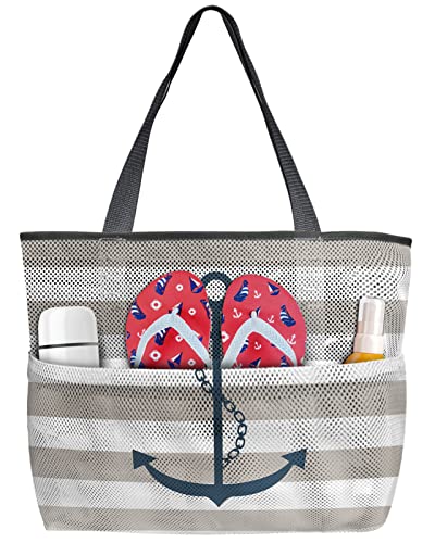 Large Mesh Beach Bag for Beach and Travel