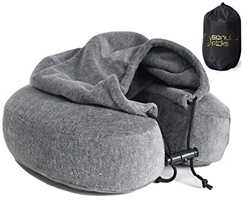 Luxury Memory Foam Neck Travel Pillow with Hoodie