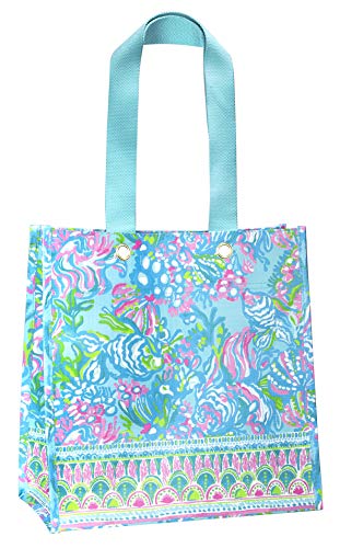 Lilly Pulitzer Aqua La Vista Market Shopper Bag