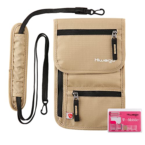 Travel Neck Pouch with RFID Blocking