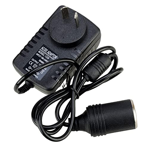 AC 240V Mains Plug to DC 12V Socket Adapter