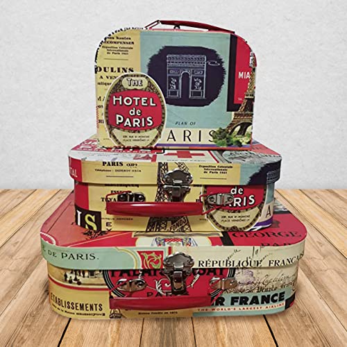 Wald Imports Paperboard Suitcases - Decorative Storage Boxes