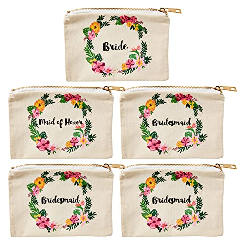 Floral Bridesmaid Makeup Bag Gifts