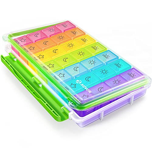 AUVON Weekly Pill Organizer