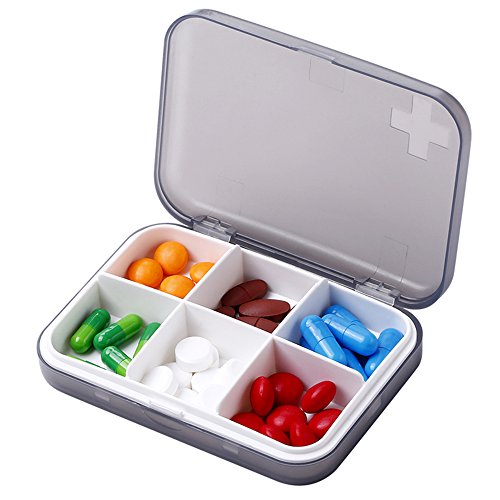 ZDQZC Pill Organizer - Small Pill Container for Purse or Pocket