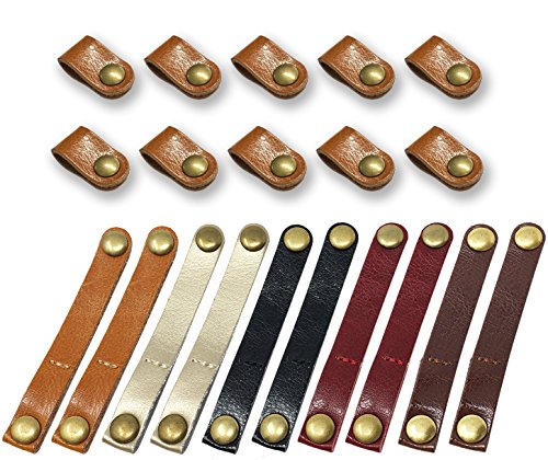 Leather Cable Straps Cord Organizer