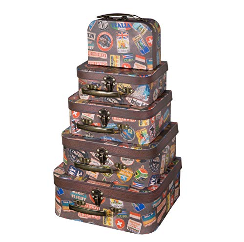 Vintage Travel-themed Decorative Storage Boxes