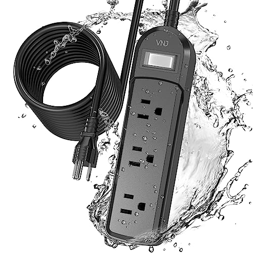 Waterproof Outdoor Power Strip with 20 FT Extension Cord