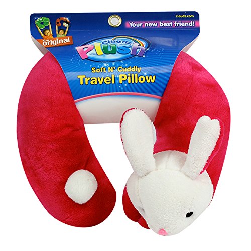 Cloudz Plush Animal Neck Pillows - Pink Bunny