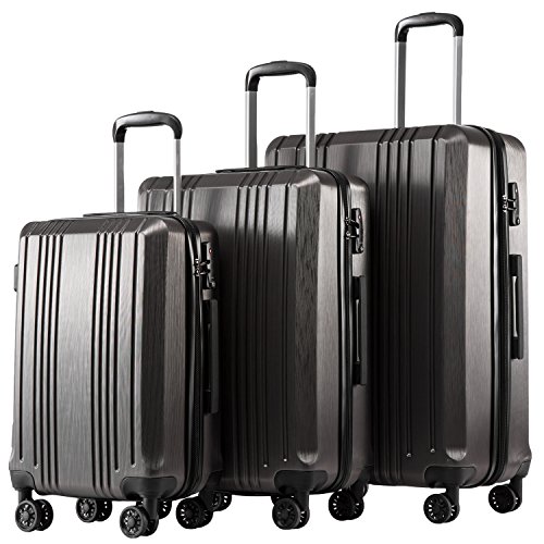 Coolife Luggage Expandable Suitcase Set