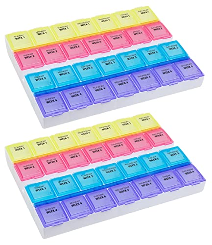 Ezy Dose 28-Day Monthly Pill Organizer - 2 Pack
