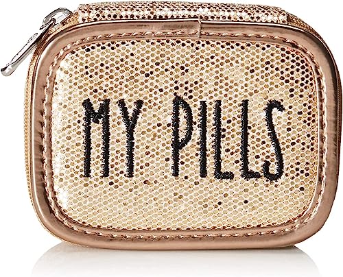 Miamica Zippered Pill Case with Removable Plastic Medicine Organizer