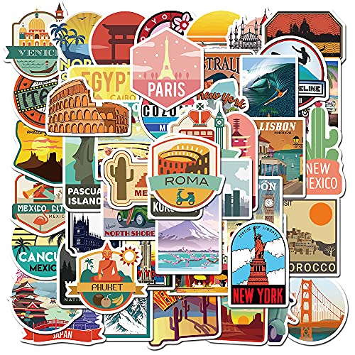 50Pcs Travel Stickers Decal