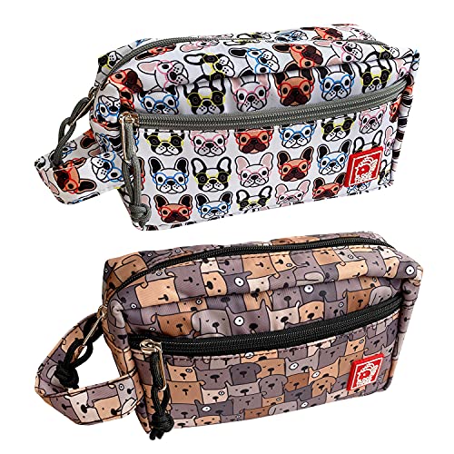 Large Waterproof Toiletry Bag with Cute Dog Design