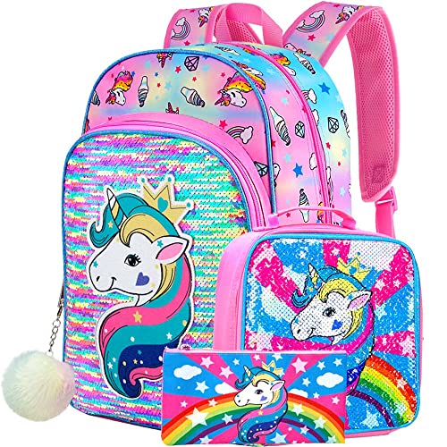 AGSDON Unicorn Backpack for Girls