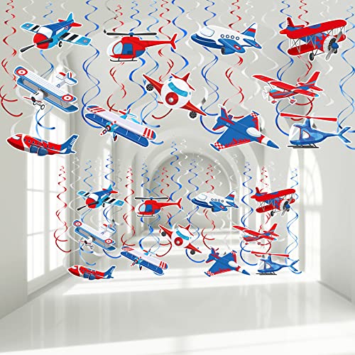 Airplane Hanging Swirls Decoration