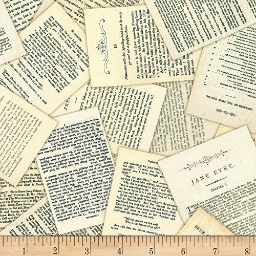 Library Of Rarities Pages Antique Fabric by the Yard