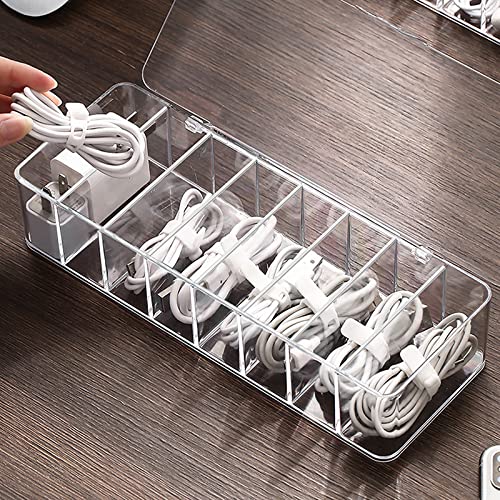 Plastic Cable Management Box with 8 Compartments
