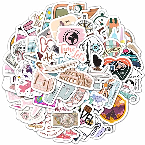  Honch Vintage Hotel Stickers Pack 56 Pcs Retro Travel