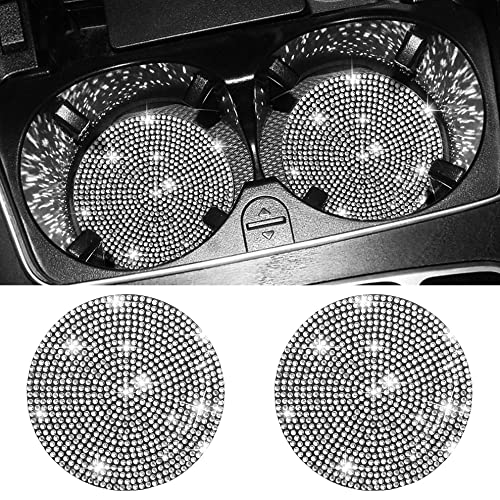 Fashionable Car Cup Holder Coasters with Rhinestones - Practical and Luxurious Auto Accessories for Women