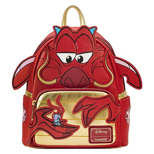 Loungefly Disney Mulan Mushu Glitter Cosplay Mini Backpack