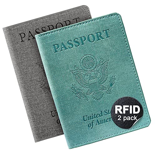 VIDIVICI RFID Passport And Vaccine Card Holder Combo